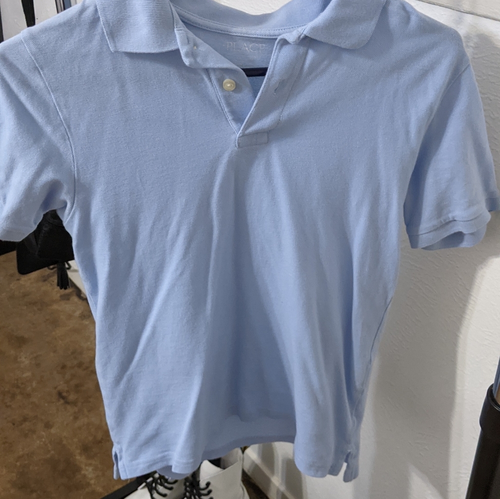 Large youth baby blue colored shirt